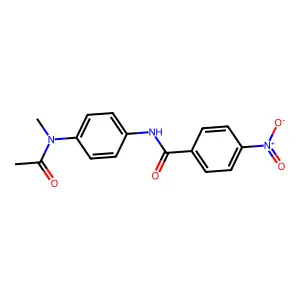 N-{4-[acetyl(methyl)amino]phenyl}-4-nitrobenzamide structure