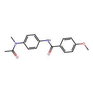 N-{4-[acetyl(methyl)amino]phenyl}-4-methoxybenzamide structure