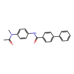 N-{4-[acetyl(methyl)amino]phenyl}-4-biphenylcarboxamide structure