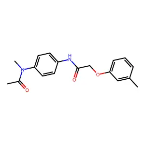 N-{4-[acetyl(methyl)amino]phenyl}-2-(3-methylphenoxy)acetamide structure