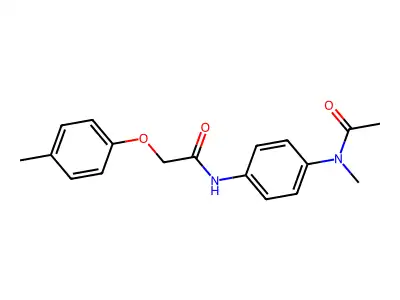 N-{4-[acetyl(methyl)amino]phenyl}-2-(4-methylphenoxy)acetamide structure