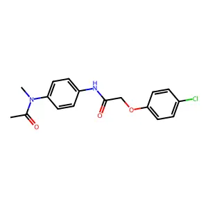 N-{4-[acetyl(methyl)amino]phenyl}-2-(4-chlorophenoxy)acetamide structure