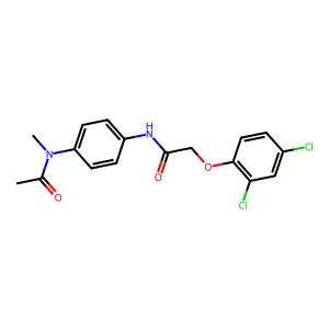 N-{4-[acetyl(methyl)amino]phenyl}-2-(2,4-dichlorophenoxy)acetamide structure