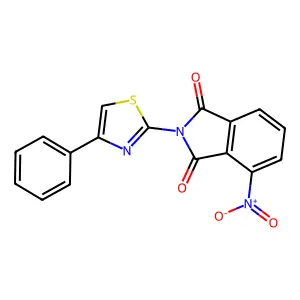 4-Nitro-2-(4-phenylthiazol-2-yl)isoindoline-1,3-dione structure