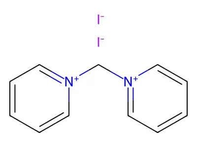 1,1'-Methylenedi(pyridin-1-ium) diiodide structure