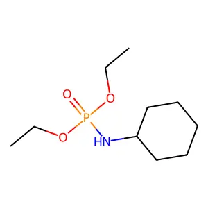 Diethyl cyclohexylaminophosphonate structure