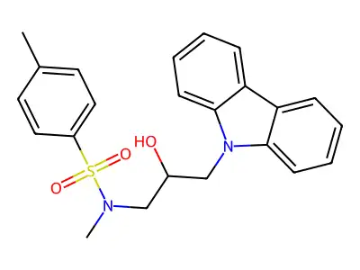 N-[3-(9H-carbazol-9-yl)-2-hydroxypropyl]-N,4-dimethylbenzenesulfonamide structure