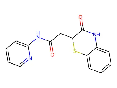2-(3-oxo-3,4-dihydro-2H-1,4-benzothiazin-2-yl)-N-(pyridin-2-yl)acetamide structure