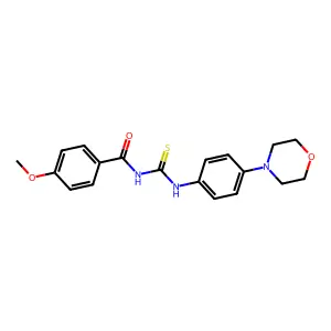 4-methoxy-N-[(4-morpholin-4-ylphenyl)carbamothioyl]benzamide structure