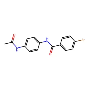 N-(4-acetamidophenyl)-4-bromobenzamide structure
