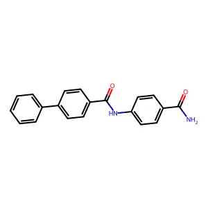N-(4-carbamoylphenyl)-4-phenylbenzamide structure