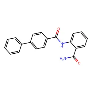 N-[2-(aminocarbonyl)phenyl][1,1'-biphenyl]-4-carboxamide structure