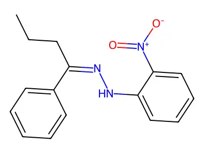 2-nitro-N-[(Z)-1-phenylbutylideneamino]aniline structure