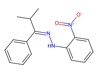 N-[(Z)-(2-methyl-1-phenylpropylidene)amino]-2-nitroaniline structure