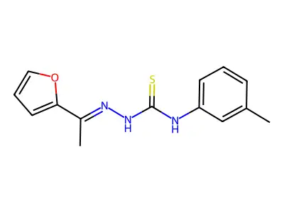 1-[(E)-1-(furan-2-yl)ethylideneamino]-3-(3-methylphenyl)thiourea structure