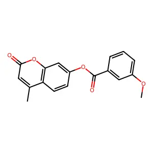 4-methyl-2-oxo-2H-chromen-7-yl 3-methoxybenzoate structure