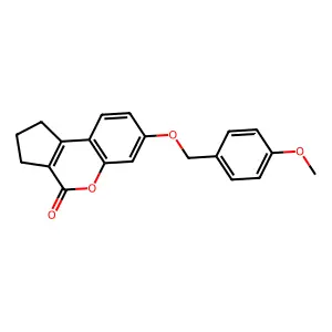 7-((4-methoxybenzyl)oxy)-2,3-dihydrocyclopenta[c]chromen-4(1H)-one structure
