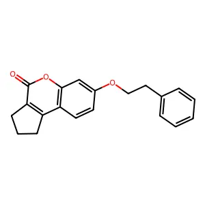 7-(2-phenylethoxy)-2,3-dihydrocyclopenta[c]chromen-4(1H)-one structure