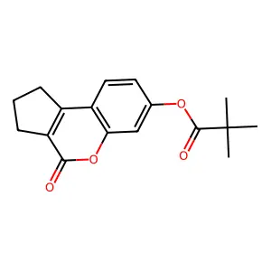 4-Oxo-1,2,3,4-tetrahydrocyclopenta[c]chromen-7-yl pivalate structure