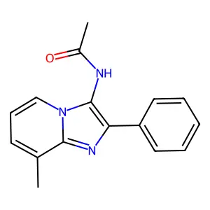 N-(8-methyl-2-phenylimidazo[1,2-a]pyridin-3-yl)acetamide structure