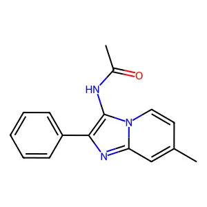 N-(7-methyl-2-phenylimidazo[1,2-a]pyridin-3-yl)acetamide structure