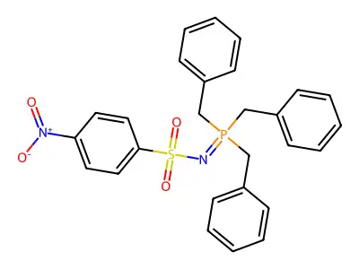 4-nitro-N-(tribenzylphosphoranylidene)benzenesulfonamide structure