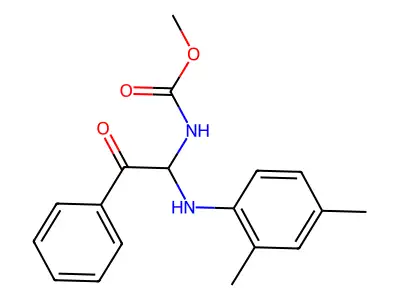 Methyl (1-((2,4-dimethylphenyl)amino)-2-oxo-2-phenylethyl)carbamate structure