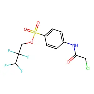 2,2,3,3-Tetrafluoropropyl 4-((chloroacetyl)amino)benzenesulfonate structure