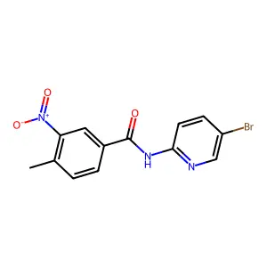 N-(5-bromopyridin-2-yl)-4-methyl-3-nitrobenzamide structure