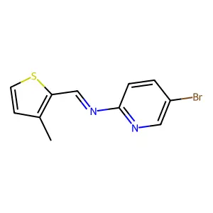 N-(5-bromopyridin-2-yl)-1-(3-methylthiophen-2-yl)methanimine structure