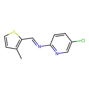 N-(5-chloropyridin-2-yl)-1-(3-methylthiophen-2-yl)methanimine structure