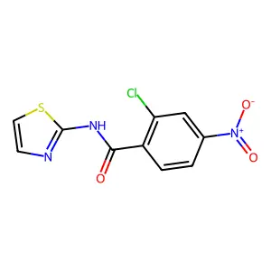 2-chloro-4-nitro-N-(1,3-thiazol-2-yl)benzamide structure
