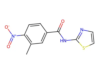 4-Nitro-3-methyl-N-thiazol-2-yl-benzamide structure