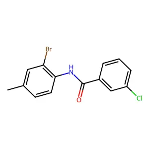 N-(2-bromo-4-methylphenyl)-3-chlorobenzamide structure