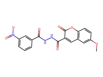 N'-(6-methoxy-2-oxo-2H-chromene-3-carbonyl)-3-nitrobenzohydrazide structure