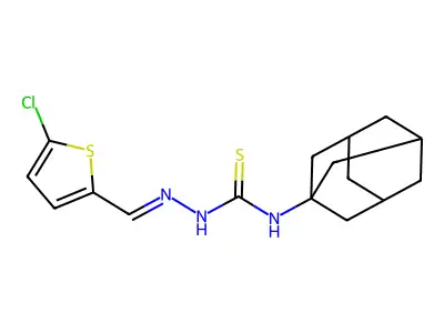 1-(1-Adamantyl)-3-[(5-chlorothiophen-2-yl)methylideneamino]thiourea structure