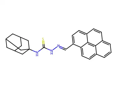 1-(1-Adamantyl)-3-(pyren-1-ylmethylideneamino)thiourea structure