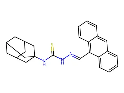 1-(1-Adamantyl)-3-(anthracen-9-ylmethylideneamino)thiourea structure