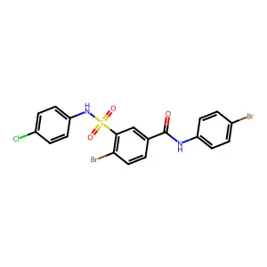 4-bromo-N-(4-bromophenyl)-3-[(4-chloroanilino)sulfonyl]benzamide structure