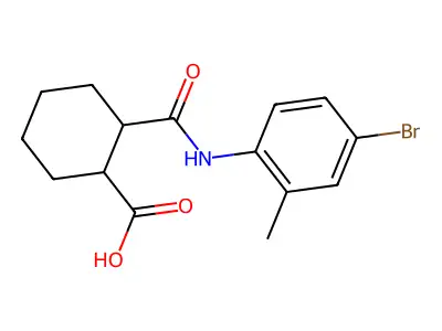 2-[(4-Bromo-2-methylphenyl)carbamoyl]cyclohexane-1-carboxylic acid structure