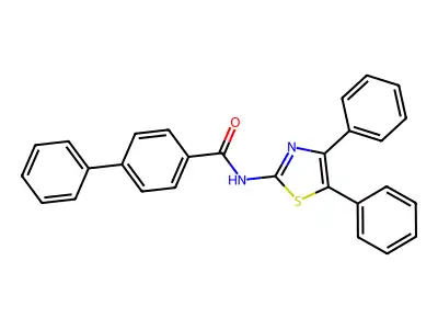 (Z)-N-(4,5-diphenylthiazol-2(3H)-ylidene)-[1,1'-biphenyl]-4-carboxamide structure