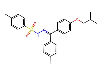 (E)-N'-((4-isobutoxyphenyl)(p-tolyl)methylene)-4-methylbenzenesulfonohydrazide structure