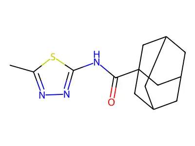 N-(5-methyl-1,3,4-thiadiazol-2-yl)adamantane-1-carboxamide structure