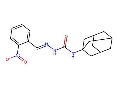 1-(1-adamantyl)-3-[(E)-(2-nitrophenyl)methylideneamino]urea structure