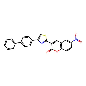 6-Nitro-3-[4-(4-phenylphenyl)-1,3-thiazol-2-yl]chromen-2-one structure