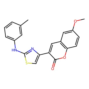 6-methoxy-3-{2-[(3-methylphenyl)amino]-1,3-thiazol-4-yl}-2H-chromen-2-one structure