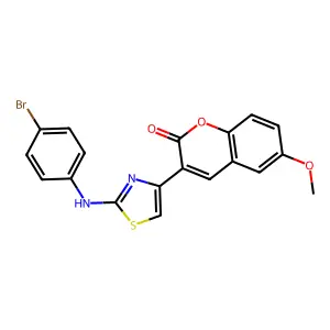 3-[2-(4-bromoanilino)-1,3-thiazol-4-yl]-6-methoxy-2H-chromen-2-one structure