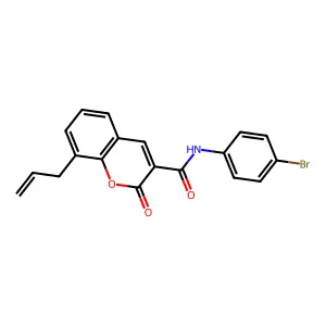 8-allyl-N-(4-bromophenyl)-2-oxo-2H-chromene-3-carboxamide structure
