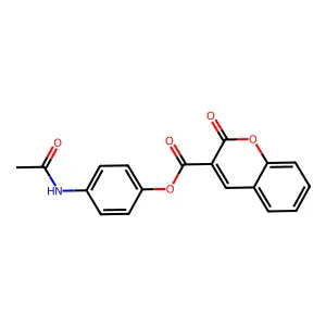 4-acetamidophenyl 2-oxo-2H-chromene-3-carboxylate structure