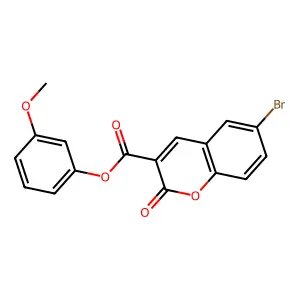 3-methoxyphenyl 6-bromo-2-oxo-2H-chromene-3-carboxylate structure